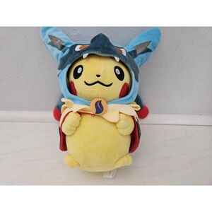 Mega Lucario Poncho outfit Pikachu 9" Plush Stuffed Pokemon Center Nintendo 2020